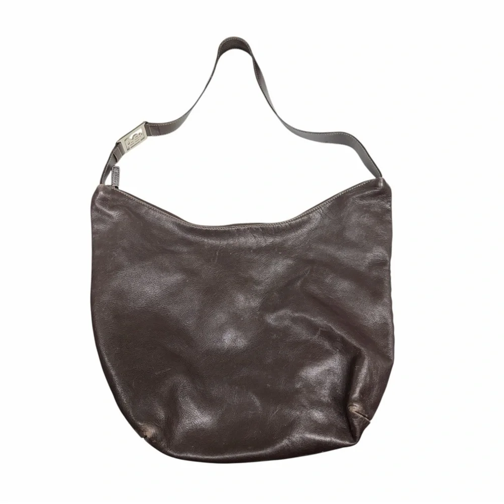 Ralph Lauren Dark Brown Leather Hobo Bag